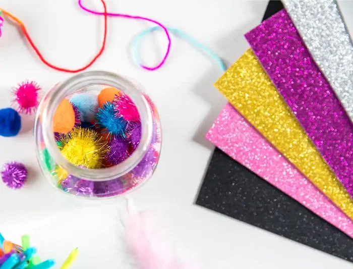 Liderpapel Goma eva con purpurina biodegradable 50x70cm 2 mm azul oscuro 60g/m2