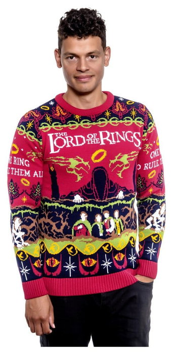 AAA Merchandise Sudadera navideña El Señor de los Anillos One Sweater To Rule Them All Talla M
