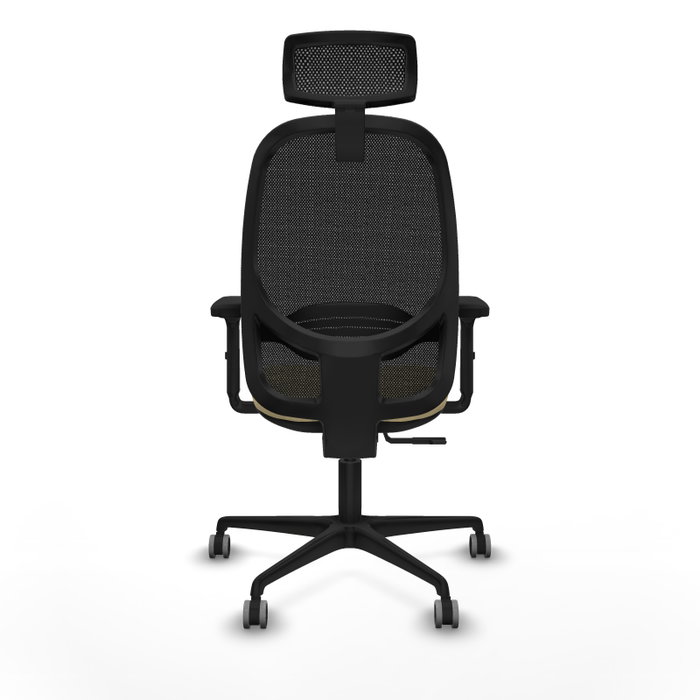 PIQUERAS Y CRESPO Silla de oficina Cilanco con mecanismo Sincro, Crema y Negro