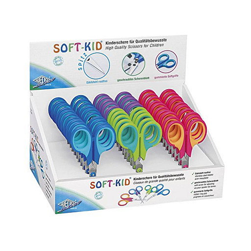 WEDO Kinderschere Soft-Kid spitz 11,5 cm con display WEDO Kinderschere Soft-Kid spitz 11,5 cm con display