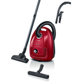 Bosch BGD38RD1H Aspiradora de Tambor Serie 4, 600W, Rojo