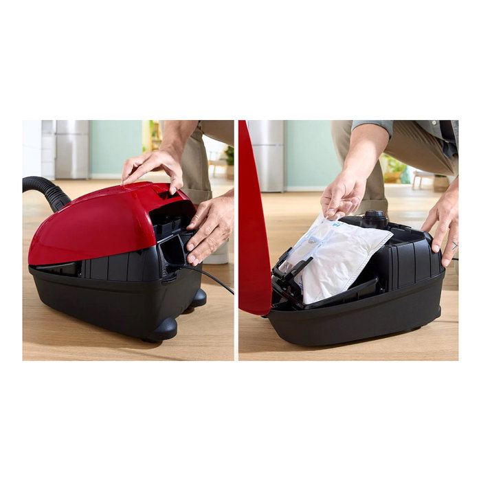 Bosch BGD38RD1H Serie 4 Aspiradora de tambor con Bolsa, 600W, 4L, Filtro Micro, Rojo, Cepillo para Polvo y Boquilla para Tapices Incluidos Bosch BGD38RD1H Serie 4 Aspiradora de tambor con Bolsa, 600W, 4L, Filtro Micro, Rojo, Cepillo para Polvo y Boquilla para Tapices Incluidos