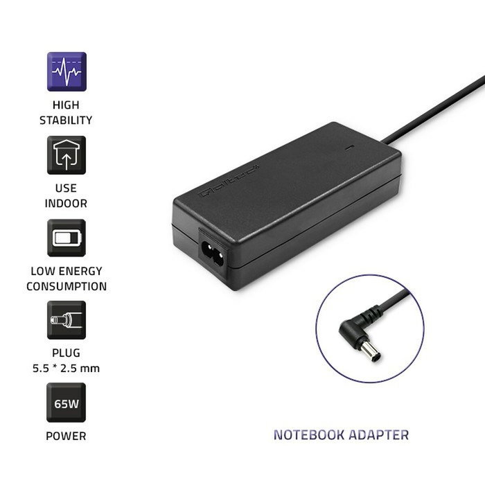 QOLTEC Alimentador de 65W para Toshiba, 19V 3,42A