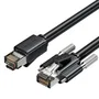 Vention IBUBD Cable de Red RJ45 SFTP Cat6A Industrial 0.5m Negro