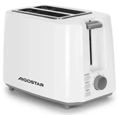 Aigostar Tostador con potencia ajustable 750W Blanco Aigostar Tostador con potencia ajustable 750W Blanco
