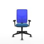 PIQUERAS Y CRESPO Silla de oficina Motilla con mecanismo Sincro, Azul