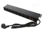 LogiLink PDU 19 pulg. con 16 tomas Schuko, protección contra sobretensión y cable de 2m