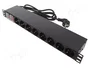LogiLink PDU 19 pulg. con 16 tomas Schuko, protección contra sobretensión y cable de 2m