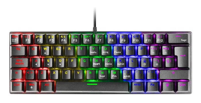 Mars gaming mk60 Teclado Gaming Mecánico 60% RGB antipolvo Mars gaming mk60 Teclado Gaming Mecánico 60% RGB antipolvo