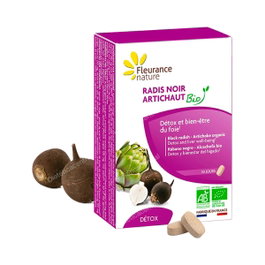 Fleurance Nature Rabano Negro - Alcachofa 30 Com Bio, Complemento Alimenticio Ecológico para Digestión y Eliminación