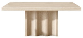 DKD Home Decor Mesa de Comedor Madera Símil Travertino 180x90x76
