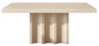 DKD Home Decor Mesa de Comedor Madera Símil Travertino 180x90x76