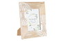 DKD Home Decor Marco de Foto Estilo Indio Hamsa 13x18 cm Marron Blanco con Mango y Cristal