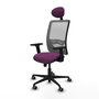 PIQUERAS Y CRESPO Silla de oficina Zulema con mecanismo Sincro, Morado y Gris