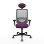 PIQUERAS Y CRESPO Silla de oficina Zulema con mecanismo Sincro, Morado y Gris