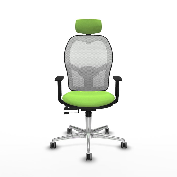 PIQUERAS Y CRESPO Silla de oficina Jorquera Sincro/Traslack Pistacho y Blanco