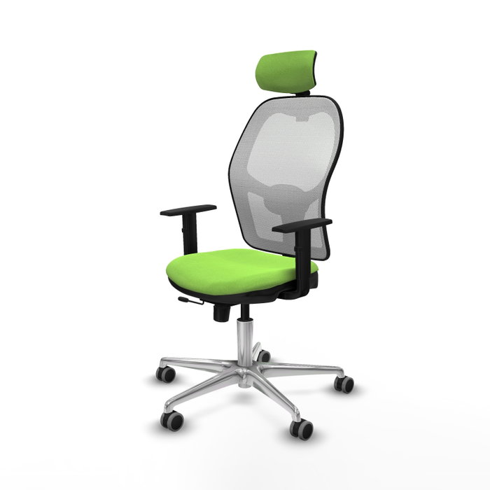 PIQUERAS Y CRESPO Silla de oficina Jorquera Sincro/Traslack Pistacho y Blanco