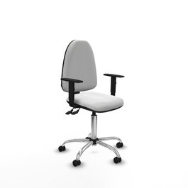 PIQUERAS Y CRESPO Silla de oficina Aýna Blanca con Brazos 1D
