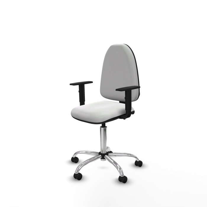 PIQUERAS Y CRESPO Silla de oficina Aýna Blanca con Brazos 1D
