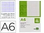 Liderpapel Bloc de Notas A6 Cuadro 4mm 80 Hojas 60g/m² Perforado