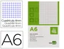 Liderpapel Bloc de Notas A6 Cuadro 4mm 80 Hojas 60g/m² Perforado