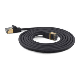 Wantec Cable Ethernet Cat.7 S/FTP de 25 metros, Negro (7210) sleeves=