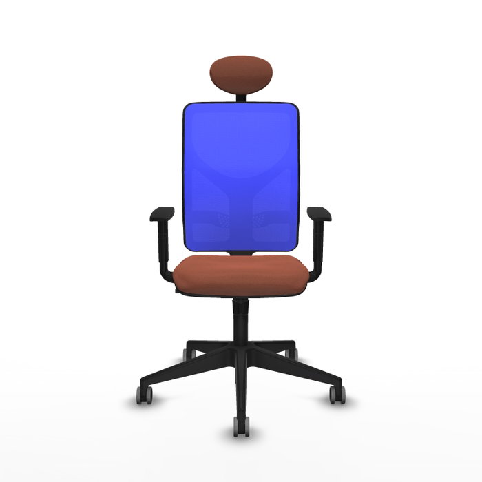 PIQUERAS Y CRESPO Silla de oficina Motilla con mecanismo Sincro, Marrón y Azul PIQUERAS Y CRESPO Silla de oficina Motilla con mecanismo Sincro, Marrón y Azul