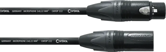 Cordial Cable de Micrófono XLR Macho-Hembra 10 Metros Dorado Cordial Cable de Micrófono XLR Macho-Hembra 10 Metros Dorado