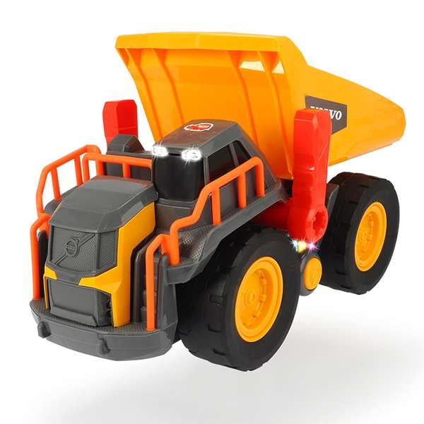 Smoby Camión de Carga Volvo de 30 cm con Sonidos y Luces, Plástico, Pilas Incluidas, Edad +18 Meses, Idioma Español y Portugués