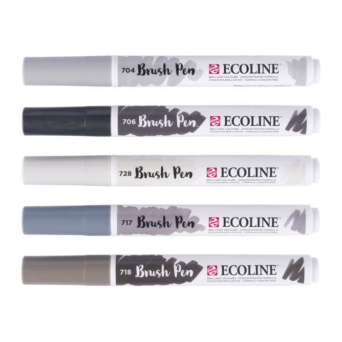 Ecoline Ecoline Brush Pen estuche Sombra | 5 colores Ecoline Ecoline Brush Pen estuche Sombra | 5 colores