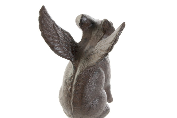 DKD Home Decor Sujetapuertas de Hierro Colado Cerdito Marrón