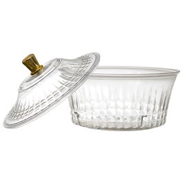 Home Deco Factory Bol con Tapa de Plástico Mirage, Diámetro 15.4 cm