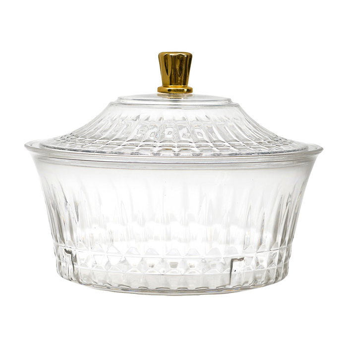 Home Deco Factory Bol con Tapa de Plástico Mirage, Diámetro 15.4 cm