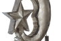 DKD Home Decor Decoración Colgante Mango y Metal Luna Dorado