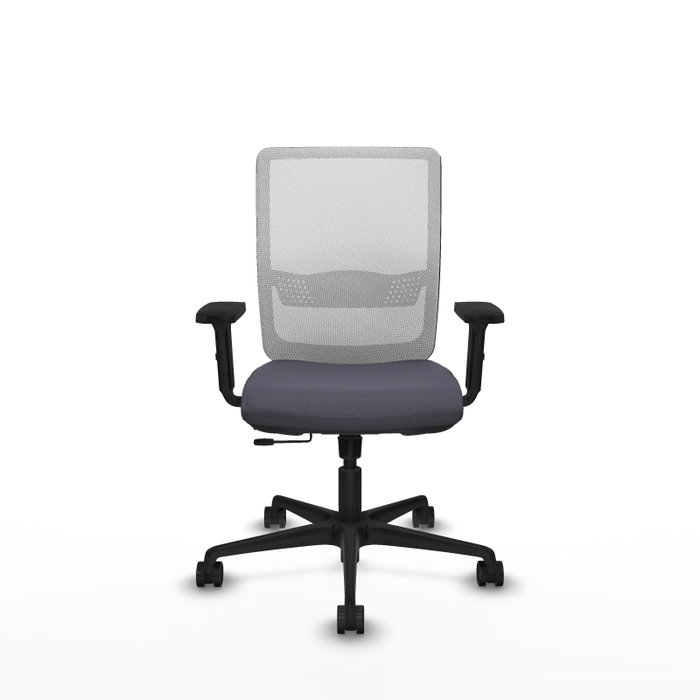 PIQUERAS Y CRESPO Silla de oficina Haches, mecanismo Sincro/Traslack, Gris oscuro y Blanco PIQUERAS Y CRESPO Silla de oficina Haches, mecanismo Sincro/Traslack, Gris oscuro y Blanco