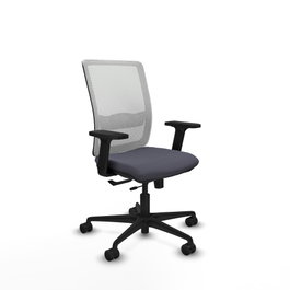PIQUERAS Y CRESPO Silla de oficina Haches Gris oscuro y Blanco