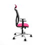 PIQUERAS Y CRESPO Silla de oficina Motilla Rosa y Gris con Mecanismo Sincro