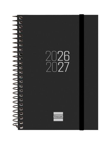 Finocam Agenda Escolar 2026-2027 Espiral Negro 120x171mm Finocam Agenda Escolar 2026-2027 Espiral Negro 120x171mm