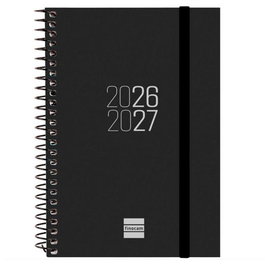 Finocam Agenda Escolar 2026-2027 Espiral Negro 120x171mm