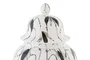 DKD Home Decor Tibor de Porcelana Hojas Blanco 22x22x42 cm