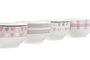 DKD Home Decor Bol Porcelana New Bone Rosa Blanco 13 x 7 x 13 cm (12 Unidades)