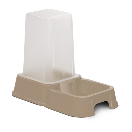 Nayeco Tolva Duo 3,5L Comedero y Bebedero Automático para Perros y Gatos, Nuvola, Diseño Semitransparente, Sin BPA
