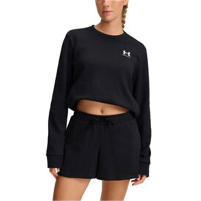 Sudadera sin Capucha Mujer Under Armour Rival Terry Crew Negro L Sudadera sin Capucha Mujer Under Armour Rival Terry Crew Negro L