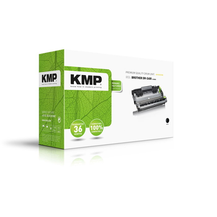 KMP B-DR30 Unidad de Tambor compatible con Brother DR-2400, Negro