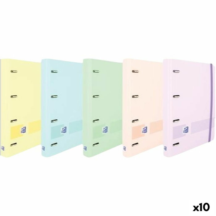 OXFORD Set de 10 Carpetas School Europeanbinder Live&Go Polifoam A4+ 35mm Surtido