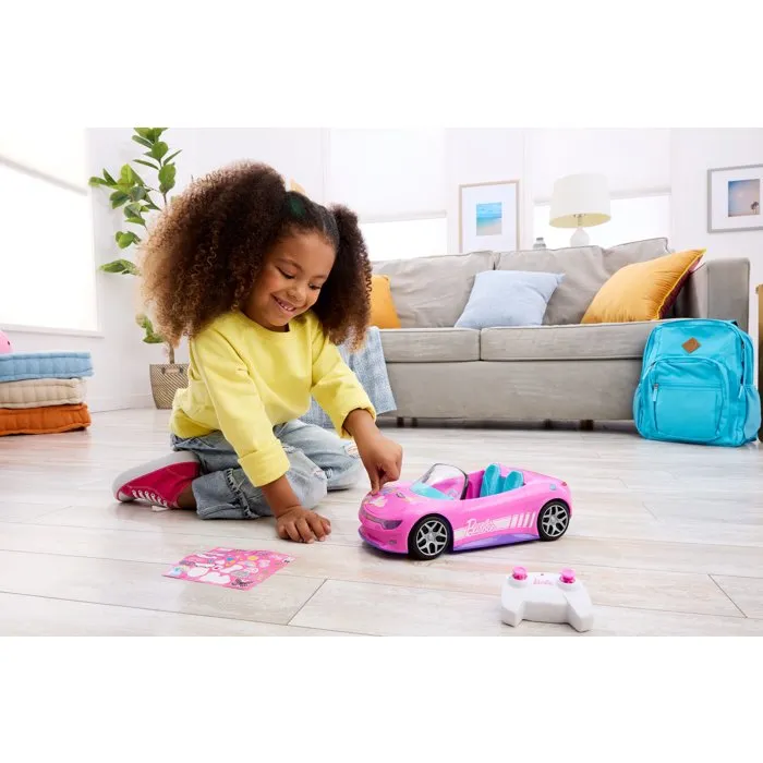 Mattel Coche Radio Control Descapotable Barbie Rosa 2.4 GHz