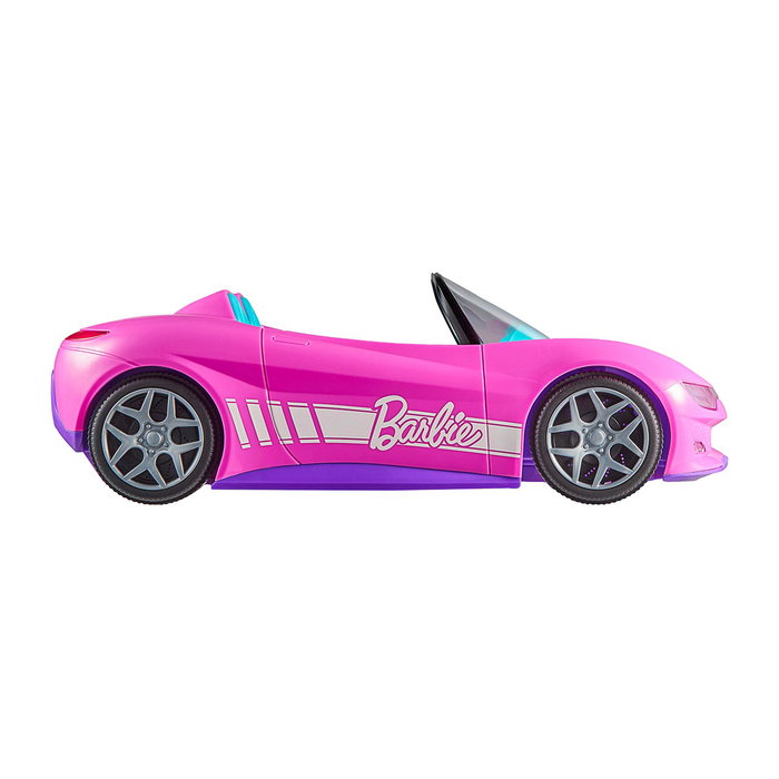HOT WHEELS BARBIE JBH05 Coche Teledirigido Descapotable Rosa para 2 Muñecas, Juguete R/C, +4 años