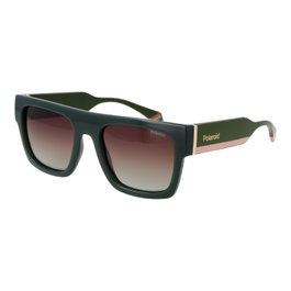 Polaroid PLD-6224-S-X-541EDLA Gafas de sol unisex con cristal marrón y detalles verdes