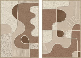 DKD Home Decor Cuadro Lienzo Abstracto Surtido de 2 Unidades