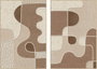 DKD Home Decor Cuadro Lienzo Abstracto Surtido de 2 Unidades
